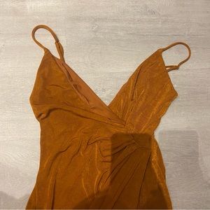 Bershka- Orange Velvet Dress